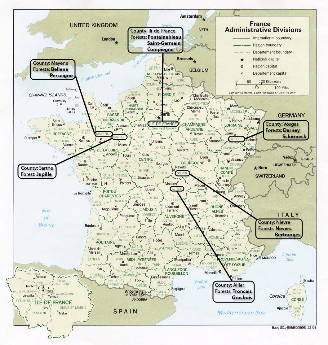 Forest and Region Map